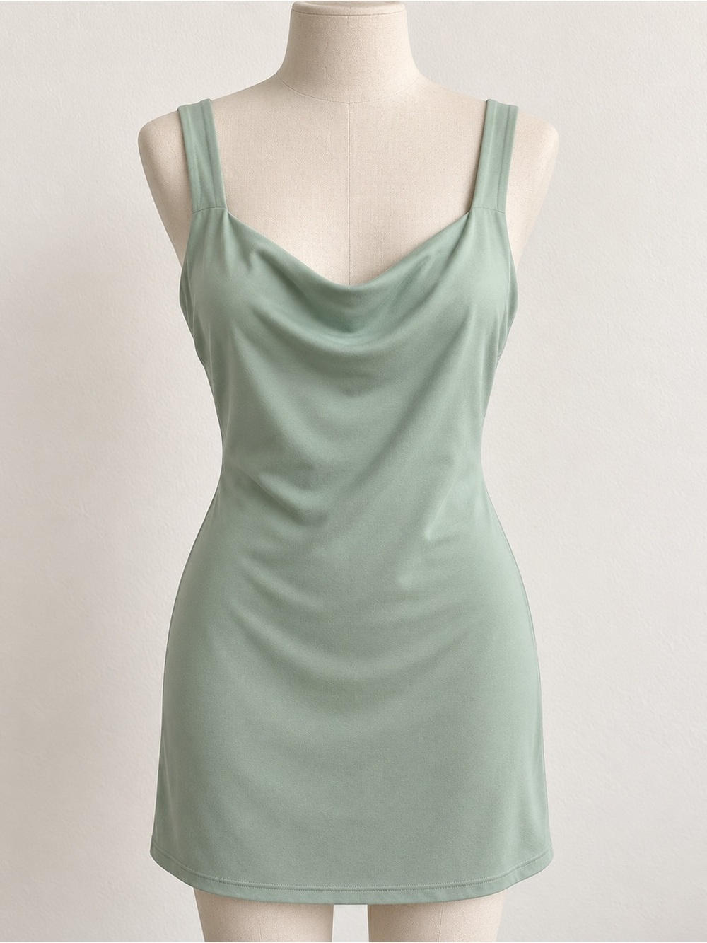 Pink Lily Athletic Dress Sage Green